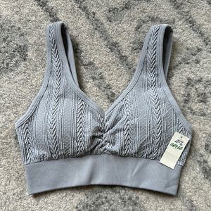NWT Aerie Grey Seamless Bralette